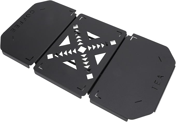Aluminium Alloy Folding Table Top for Stanley Lunch Box Portable Coffee Station Camping Table Board with Elegant Hollow Pattern Ideal for Outdoor Coffee Enthusiasts
