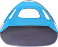 WhiteFang Beach Tent Anti-UV Portable Sun Shade Shelter for 3/4/6/8 Person Extendable Floor with 3 Ventilating Mesh Windows Plus Carrying Bag Stakes and Guy Lines