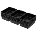 8 L Small Commercial Bus Tubs Food Service Bus Tub Bins Black 18 Packs