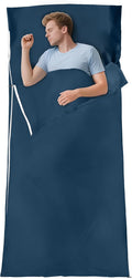 Sleeping Bag LinerLong Staple Cotton Adult Sleep Sack &amp Travel SheetsTravel Sleep Sack for Backpacking Hotels &amp Hostels Lightweight Travel Sheet Camping SheetsHas Full Length Zipper