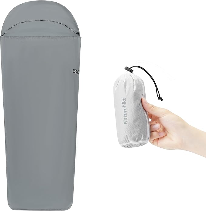 Naturehike 4.5oz Ultralight Washable Sleeping Bag Liner Lightweight Adult Sleep Sack &amp Travel Sheets for Backpacking Hotel Camping Hostels ZY20