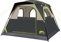 Happy Travel Tent 4 Person Tents for Camping Waterproof Easy Setup Camping Tent with Top Rainfly Portable Tall Cabin Tent with 4 Mesh Windows and Carry Bag for Outdoor Camping &amp Hiking