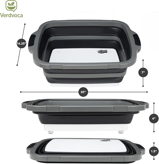 16L Black Collapsible BBQ Prep Tub with Locking Lids &amp 21 Inch Pro Tyvek Black BBQ Blanket for Resting Meat
