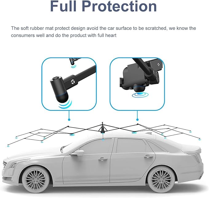 Automatic Car Umbrella Sun Shade Cover Remote Control Foldable Car Roof Top Umbrella Tent Sunshade Universal Portable Electric Movable Carport Outdoor Car Protection (205 inch)