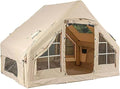 6m² Inflatable Tents for Camping 3-5 Person Pop Up Outdoor Tent 420D Oxford Glamping Tent with 2 Doors &amp 4 Mesh Windows 4 Seasons Easy Setup Windproof Luxury Tents for Family