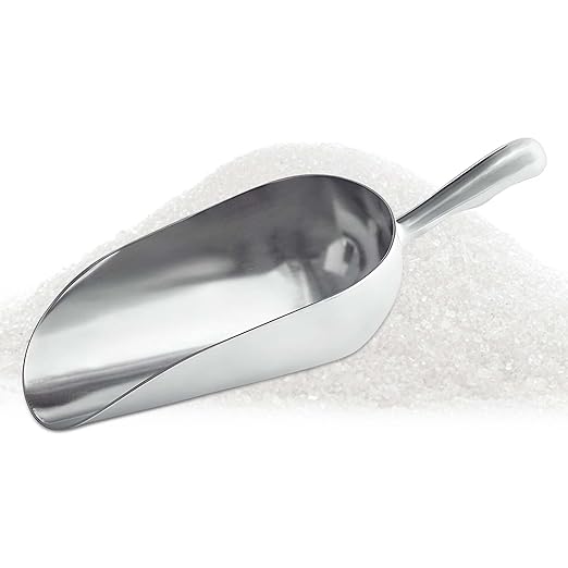 OCS Parts Aluminum 13.5-Inch Food and Ice Scoop | 58-Ounce | Professional Grade Scooper for Ice Flour Candy Sugar Rice Popcorn Coffee and Beans for Home or Commercial Kitchens