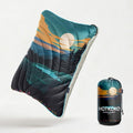 Camping Pillow Sherpa Lining Travel Pillow Supportive Compressible Lightweight Camp Pillow with Storage Bag for CampingHikingBackpackingAirplane