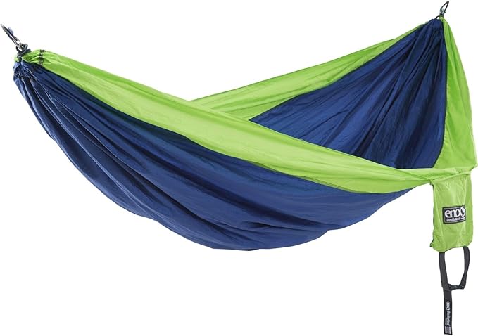 ENO SingleNest Hammock - Lightweight 1 Person Portable Hammock - for Camping Hiking Backpacking Travel a Festival or The Beach - Sapphire/Chartreuse