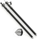 WILDROAD Tarp Poles Tent Poles Canopy Poles 7.7 ft Telescoping Aluminum Poles with Non-Slip Aluminum Cone Bottom Portable and Lightweight Camping Gear for Camping and Awnings Set of 2