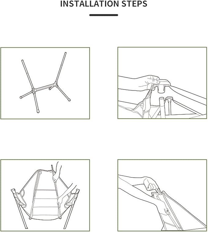 Outdoor Folding Chair Camping Picnic Home Portable Stool Adjustable Lawn Side Pockets Lightweight Hiking Beach CasualBlack