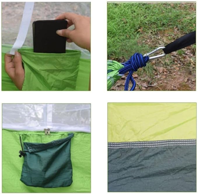 Hammock 260 * 140 cm Outdoor Camping Mosquito Net Net Hanging Portable Parachute Swing Indoor Expandable Double Bed Indoor Outdoor Camping Park (Color : Style 9) (Style 2)
