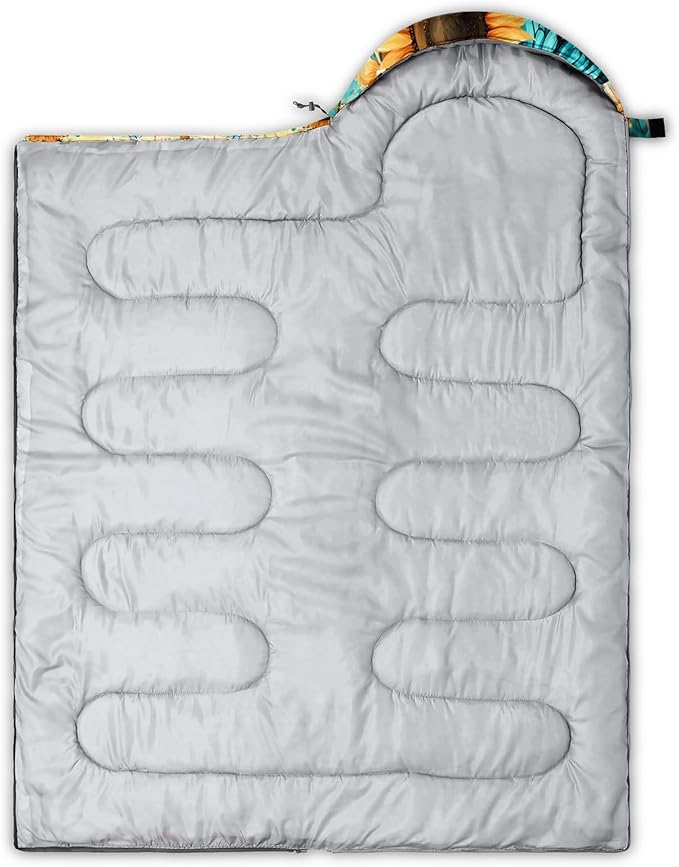 QOOMO Camping Sleeping Bags3 Season Warm &amp Cool WeatherLightweightWaterproof Sleeping Bags for Adults &amp KidsTravelingand OutdoorsCamping Gear Equipment