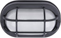 YoonLIT 8.5 inch Outdoor LED Bulkhead Light Fixture Wall or Ceiling Flush Mount Waterproof for Porch Basement Hallway Balcony 10.5W 800 Lumens 5000K Matte Black Finish 1-Pack