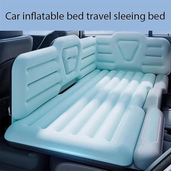 Inflatable Car Mattress Car Inflatable Bed Camping Sleeping Mat PVC Flocking Mattress with Pump Car Trunk Inflatable Bed