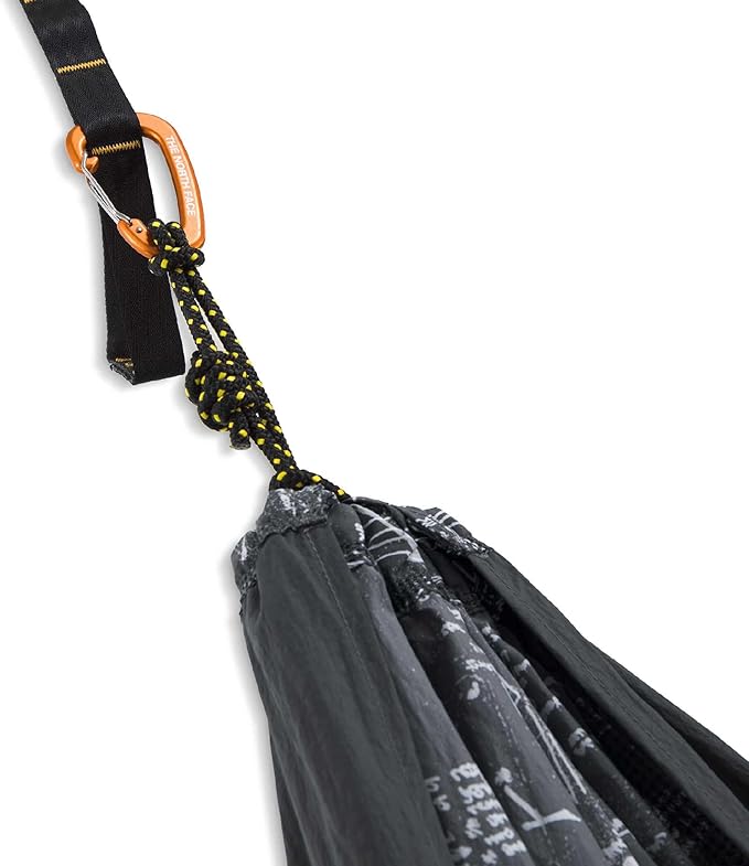 THE NORTH FACE Wawona Camp Hammock - Includes Carabiners &amp Tree Straps for Easy Setup Storage Bag Doubles as Pocket Anthracite Grey Conrad Topo Print/Anthracite Grey One Size