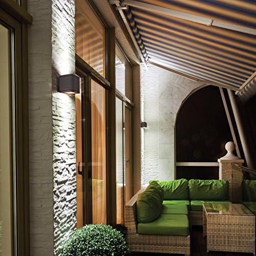 WAC Lighting WS-W2505-BZ Rubix LED Outdoor Wall Light Fixture Double Light 3000K Bronze