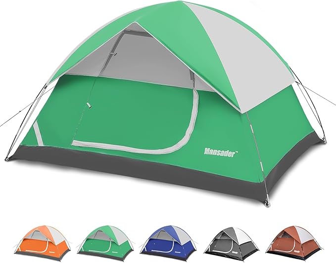 Camping Tent Waterproof 2/3/4 Person Tents for Camping Lightweight Easy Set Up Outdoor Hiking Tent Backpacking Tent with Carry Bag Backpack Tent Suit for Family Beach Hiking Travel