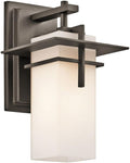 Kichler Caterham 11.75 1 Light Outdoor Wall Light with Satin Etched Cased Opal Glass in Olde Bronze®