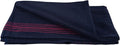 Fox Outdoor Products Wool Blanket - Warm Lightweight Wool Blend Blanket with Whip-Stitched Edges for Outdoor &amp Home Use RED-Striped Navy