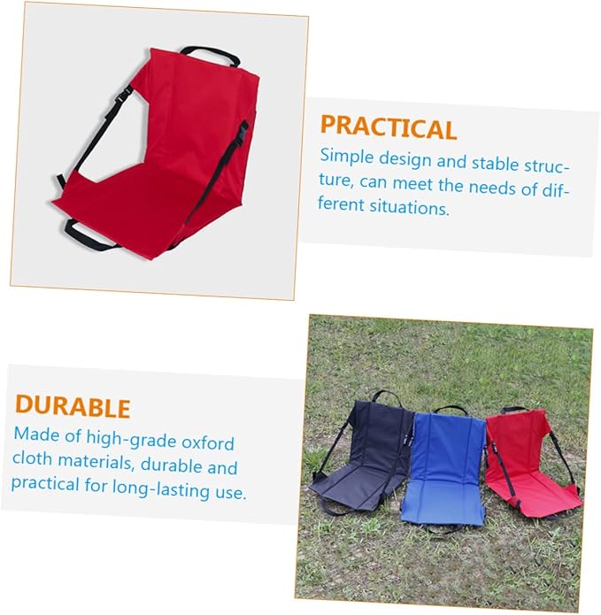 BESPORTBLE Foldable Camping Chair Oxford Cloth Portable Folding Seat Outdoor Folding Garden Seat Comfortable