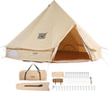 VEVOR Canvas Tent Bell Yurt 4 Seasons for Camping with Stove Jack Breathable Holds up to 4 People Family Camping Outdoor Hunting Party