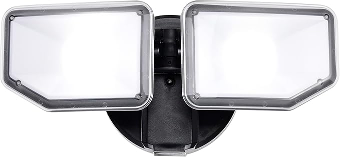 30W Flood Lights Outdoor 2700LM Super Bright LED Security Light 2 Adjustable Heads ETL Water Resistant 5000K Wall/Eave Mount Exterior LED Outdoor Light for Garage Yard Porch (Black)