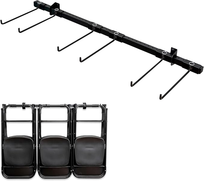 StoreYourBoard Chair Storage Rack Triple – Heavy Duty Folding Chair Rack for Home &amp Garage Organization Holds 300 lbs Chair Hangers for Folding Patio Beach &amp Camping Chairs