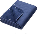 Waterproof Outdoor Stadium Blanket – Quilted &amp Windproof 57x49 Compact Picnic &amp Beach Blanket for Camping Sports Travel – Car Seat Cover for Post-Water Activities Navy