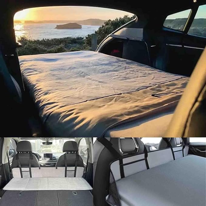 (Black) Car Camping EssentialsIncrease Cargo Car Bed SpaceMattress Accessories for SUV with Flate TrunkTesla Model YRAV4CRVX-TrailOutbackHighlanderKugaTiguanCherokeeEquinoxExplorer