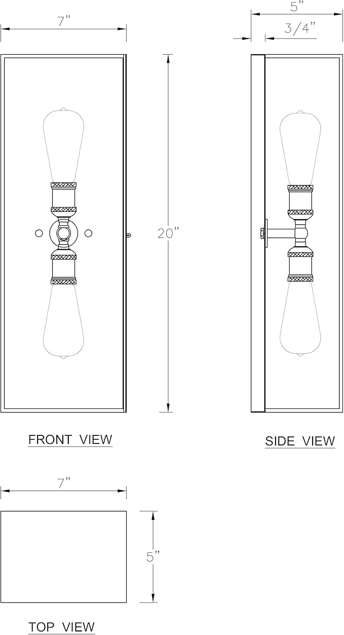 c cattleya Large Size 2-Light 7in.x 20in. Brass Modern Outdoor Wall Lantern with Clear Tempered Glass for Patio Door Front Porch Garage Light Fixture