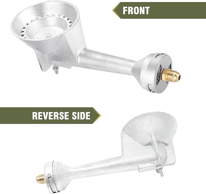 BESTFIRE High Pressure Cast-Iron Propane Burner HeadTaper Burner Head with 20 PSIG Adjustable High Pressure Propane Regulator with Hose and Brass Fitting for Propane Burner Head for Cooking Outdoor