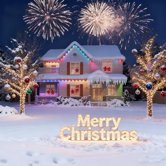 Permanent Outdoor LightsSmart Outdoor Christmas Lights with IC+RGB 20 LED IP67 Waterproof Eaves Lighting with 213 Modes for HolidayParty Daily APP/Remote Control