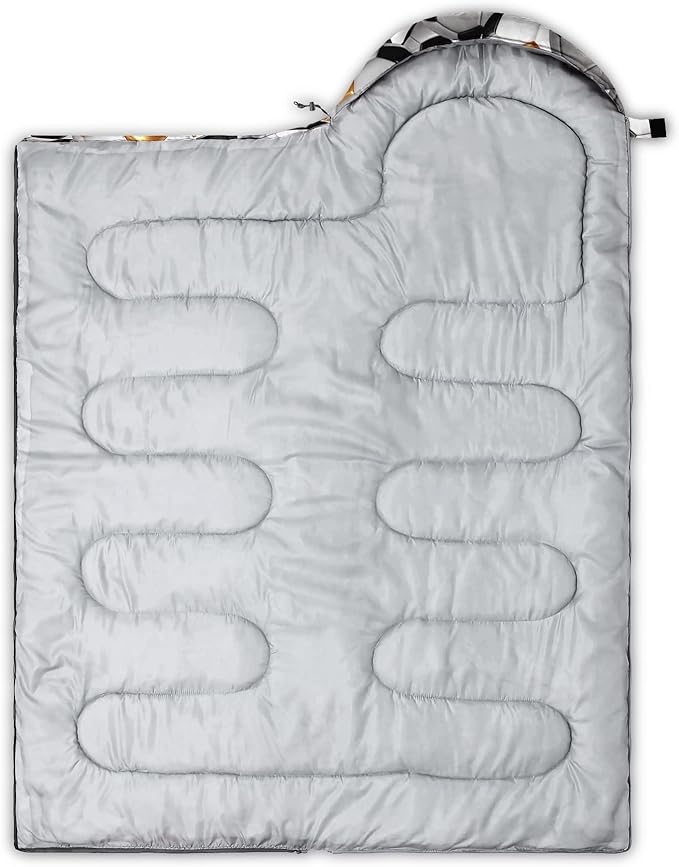 QOOMO Camping Sleeping Bags3 Season Warm &amp Cool WeatherLightweightWaterproof Sleeping Bags for Adults &amp KidsTravelingand OutdoorsCamping Gear Equipment