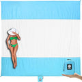 WEKAPO Beach Blanket Sandproof Waterproof Extra Large Beach Mat Oversized &amp Compact Sand Free Quick Drying Beach Essentials for Vacation Cruise Picnic &amp Camping with Stakes