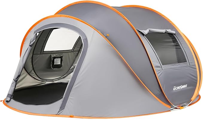 EchoSmile Instant Pop Up Camping Tent 2/4/6 Person Easy Setup Tent Water Resistant Dome Portable with Carry Bag