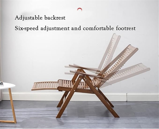 RecliningZero Gravity ChairWooden Beach ReclinerPortable Camping Foldable ChairsOutdoor Garden Patio Lawn Recliners-Multi-Level Adjustment to Easily Lie Down-ErgStyle-7
