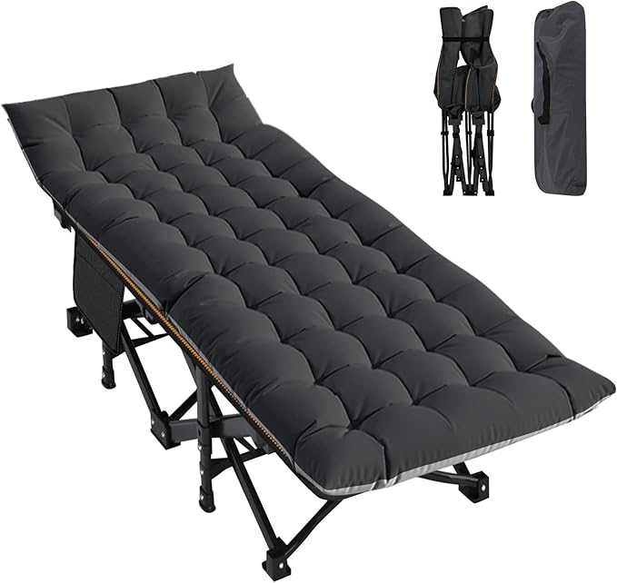 Barbella Folding Camping Cot Folding Cot Camping Cots for Adults Portable Sleeping Cot with Mattress Foldable Outdoor Bed Camp Cots Guest Bed with Carry Bag for Home Office &amp Outdoor Use