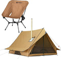 POMOLY Chalet 70 Pro Camping Hot Tent Cabin Tent and Ultralight Camping Chair