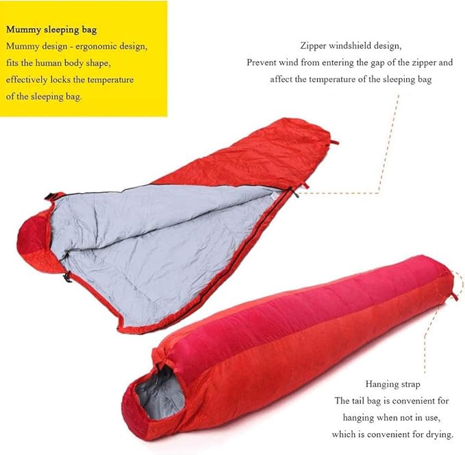 Mummy Sleeping BagSleeping Bag for Camping Hiking Backpacking and Travel - Waterproof Compact and Sack