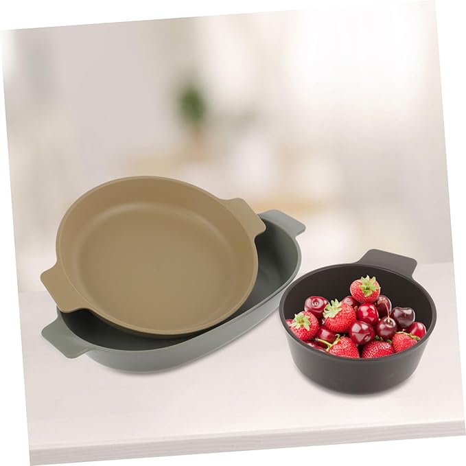 Portable Dish Set Outdoor Camping Bowl Plate Plastic Dinnerware Set Speckled Dinnerware for Dining Table