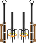 2 Pack String Light PolesMetal Poles for Hanging Outdoor Light Strings2 Pack 10 FT Light Poles Stand for Outside GardenPatioWeddingBackyardDeckParty