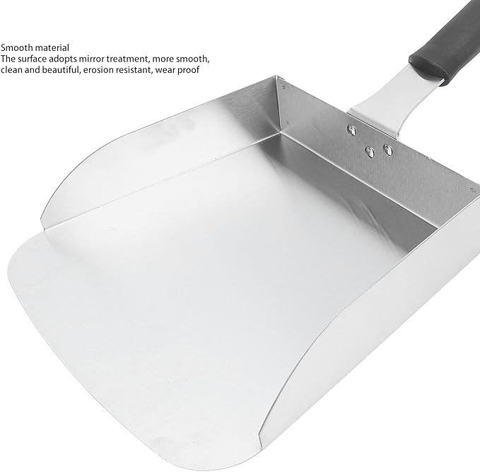 Stainless Steel Food Shovel | Wide Griddle Scoop for Burgers/Stir Fry/Bagged Foods | Ergonomic Handle Non - Marring Perimeter Commercial &amp Home Kitchen Use
