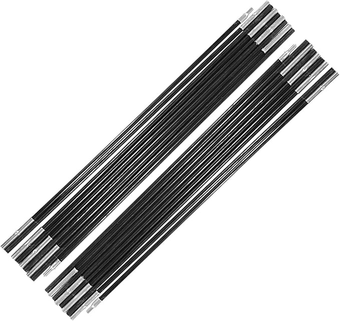 Haofy 4.9M Fiberglass Camping Tent Pole Bars Outdoor Support Rods Awning Frames Kit Tent Poles Replacement Trail Replacement Parts