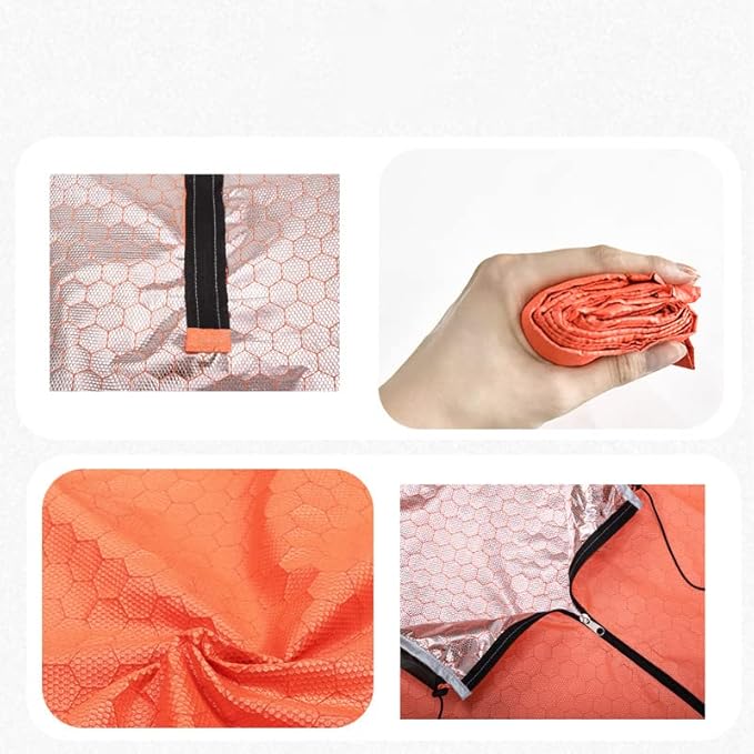 Emergency Sleeping Bag Lightweight Waterproof Thermal Bivy Sack Cover Blanket Heat Retention Shelter Survival Kit for Hiking Camping Hunting Fishing