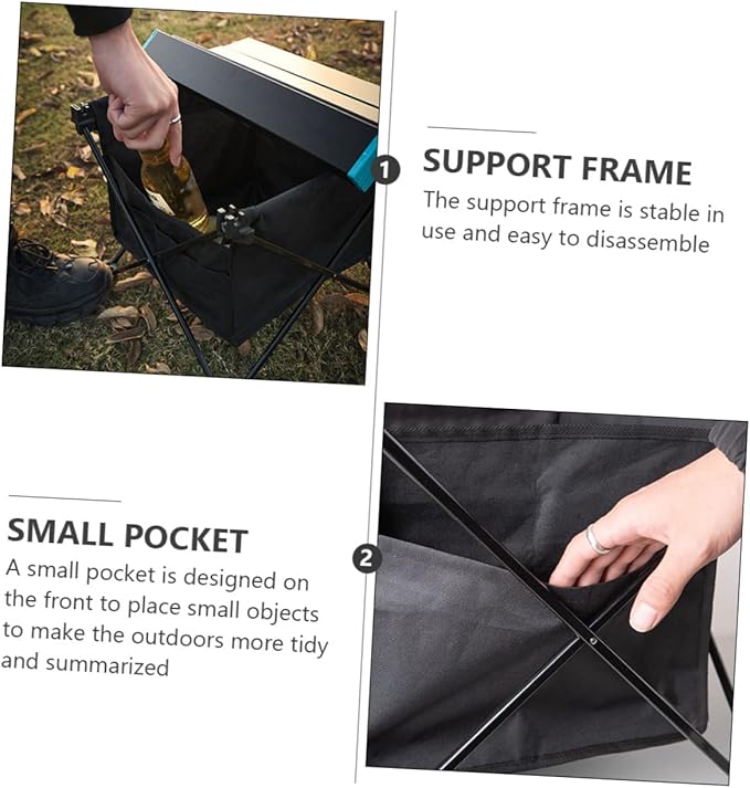 Outdoor Storage Pouch for Tailgating Folding Desk Compact Easy Assemble Camping Barbecue Table