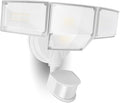 LUTEC 80W 9000LM LED Security Light Hardwire Motion Sensor Outdoor Lights 4 Head LED Flood Lights Outdoor 5000K Daylight IP65 Waterproof Motion Detected Lights for Outside Garage Yard (White)