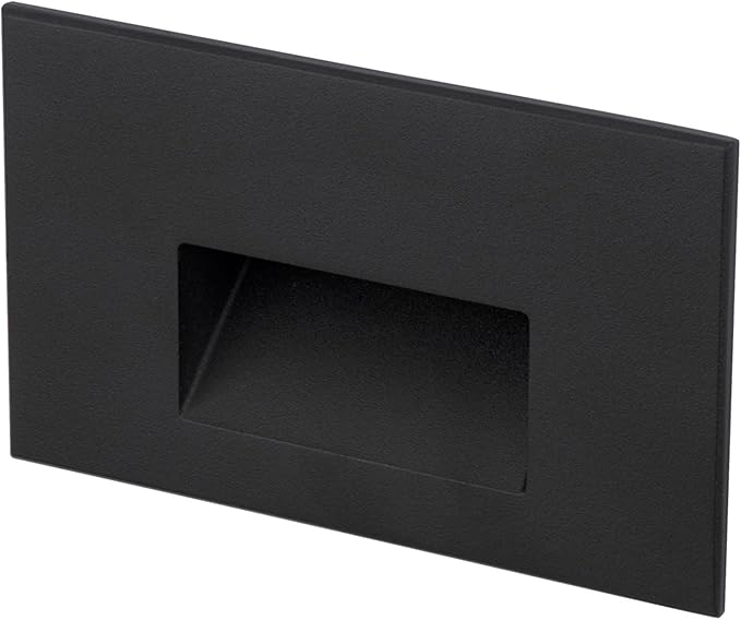 WAC Landscape Lighting LEDme 120V LED Horizontal Indoor and Outdoor Step and Wall Light 2700K Built-in LED in Black