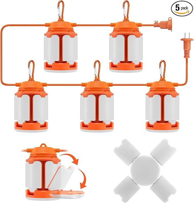 50ft Construction String Lights 150W LED Industrial Grade 15000LM Super Bright Work String Lights for Construction Sites Temporary Work Job site Indoor and Outdoor Lighting (50ft)