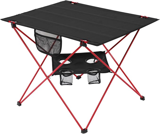 Sosoport Aluminium Frame Folding Table for Outdoor 73x55x53cm Easy Setup Camping Table