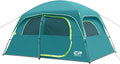CAMPROS CP Upgraded 6/8 Person Camping Tents Waterproof Windproof Family Tent with Larger Mesh Windows &amp Door Double Layer Easy Set Up All-Season Dome Tent with Top Rainfly &amp Carry Bag